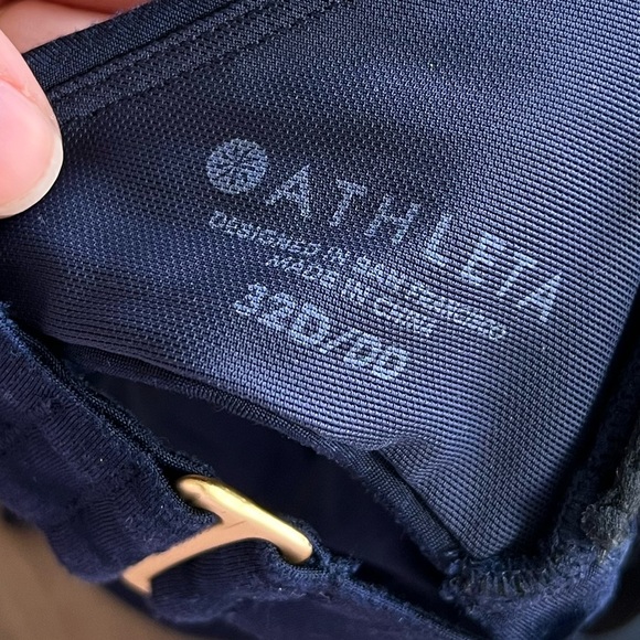 Athleta 32D/DD Underwire Halter Neck Bikini Top Navy Swimsuit Swimwear - Picture 4 of 6